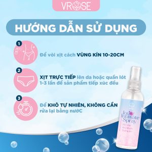 Xịt vùng kín ion+ vrose intimate spray