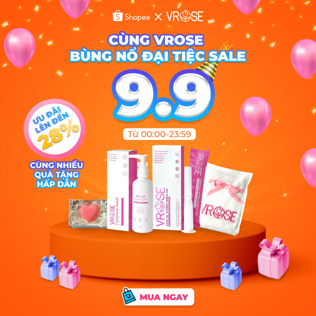 Chương trình shopee sale của Vrose 9.9