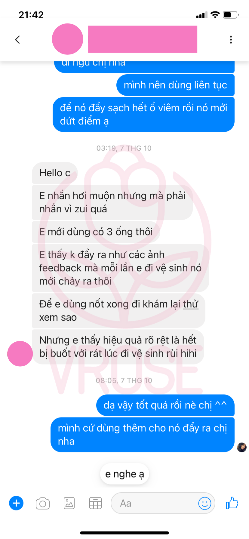 Feedback trị viêm phụ khoa