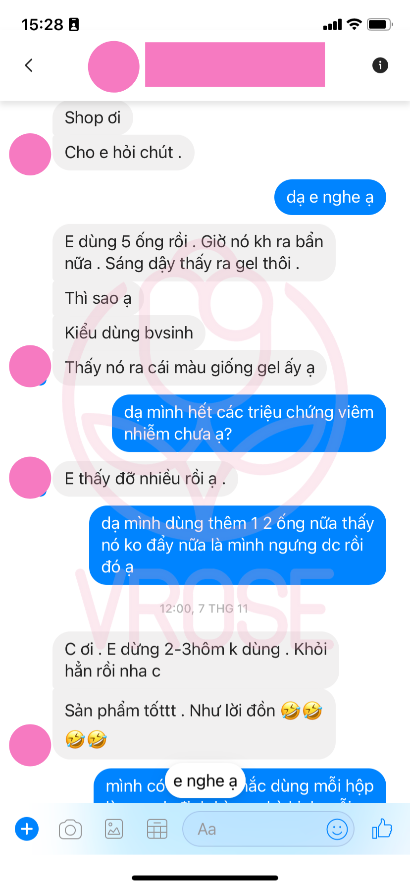 Feedback trị viêm phụ khoa