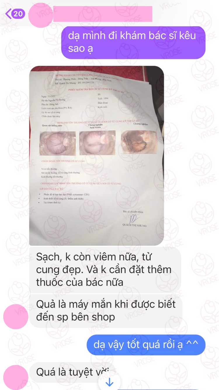 Feedback trị viêm phụ khoa